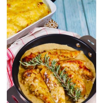 Fricassé de poulet gratin...