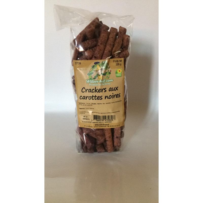 Crackers aux carottes noires (220g) - fruit - légumes épicerie local