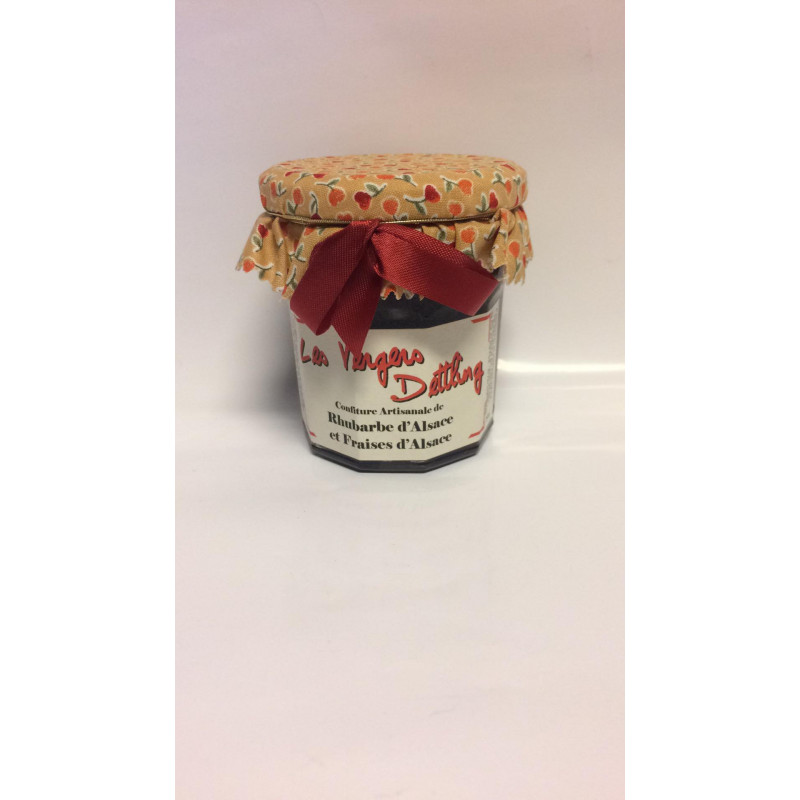 Confiture Fraise/Rhubarbe (250 Gr) - fruit - artisanat - produit locaux