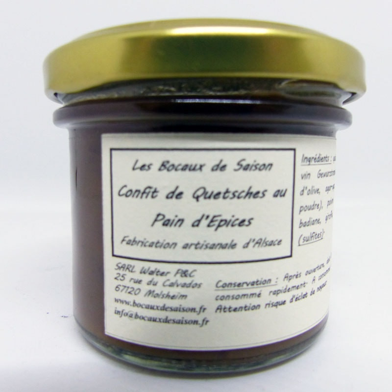 Confit de Quetsches au Pain d'épices (110g) - fruit - légumes épicerie local