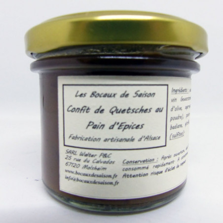 Confit de Quetsches au Pain d'épices (110g) - fruit - légumes épicerie local