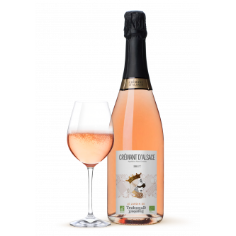 Crémant Rosé Jardin de Trebogad brut (75cl) AB - vins d'Alsace - épicerie local