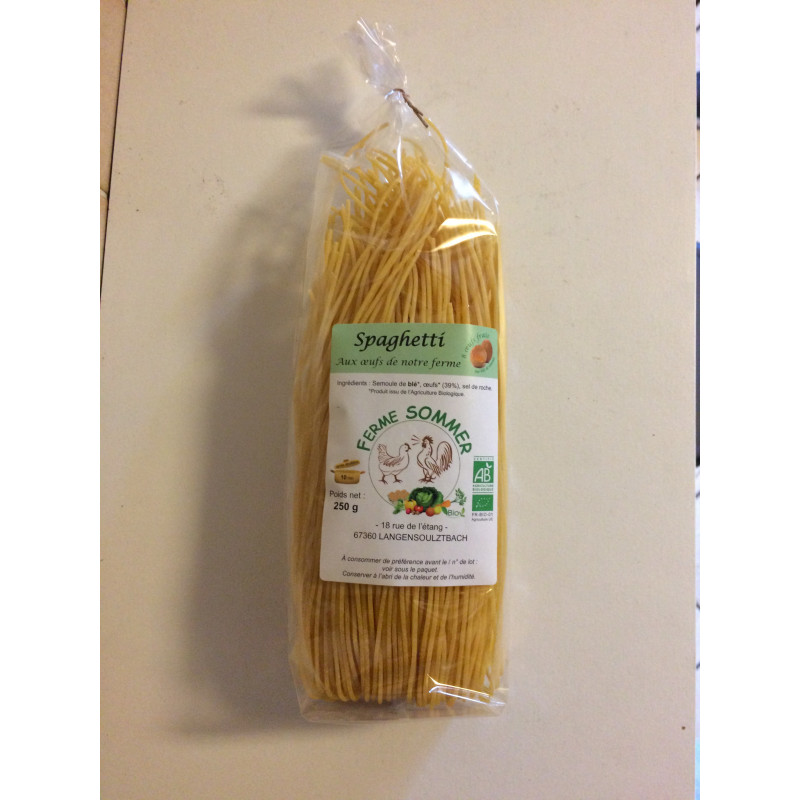 Spaghetti biologique (250g) - pâtes d'Alsace - drive fermier