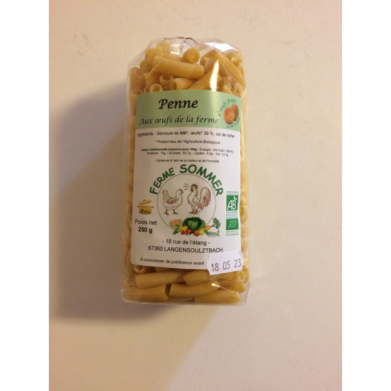 Penne biologique - pâtes d'Alsace - drive fermier