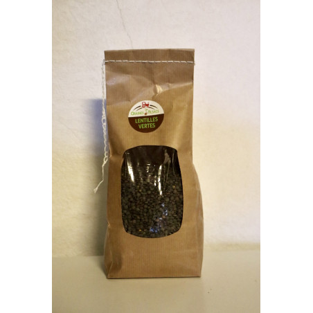 Lentilles vertes (600gr) - panier de fruit et légumes - produit locaux